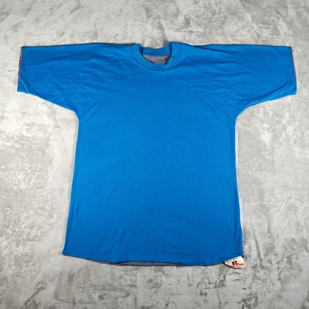 Vintage Russell Athletic Shirt Mens Large Reversible Double Face Made In USA 80s